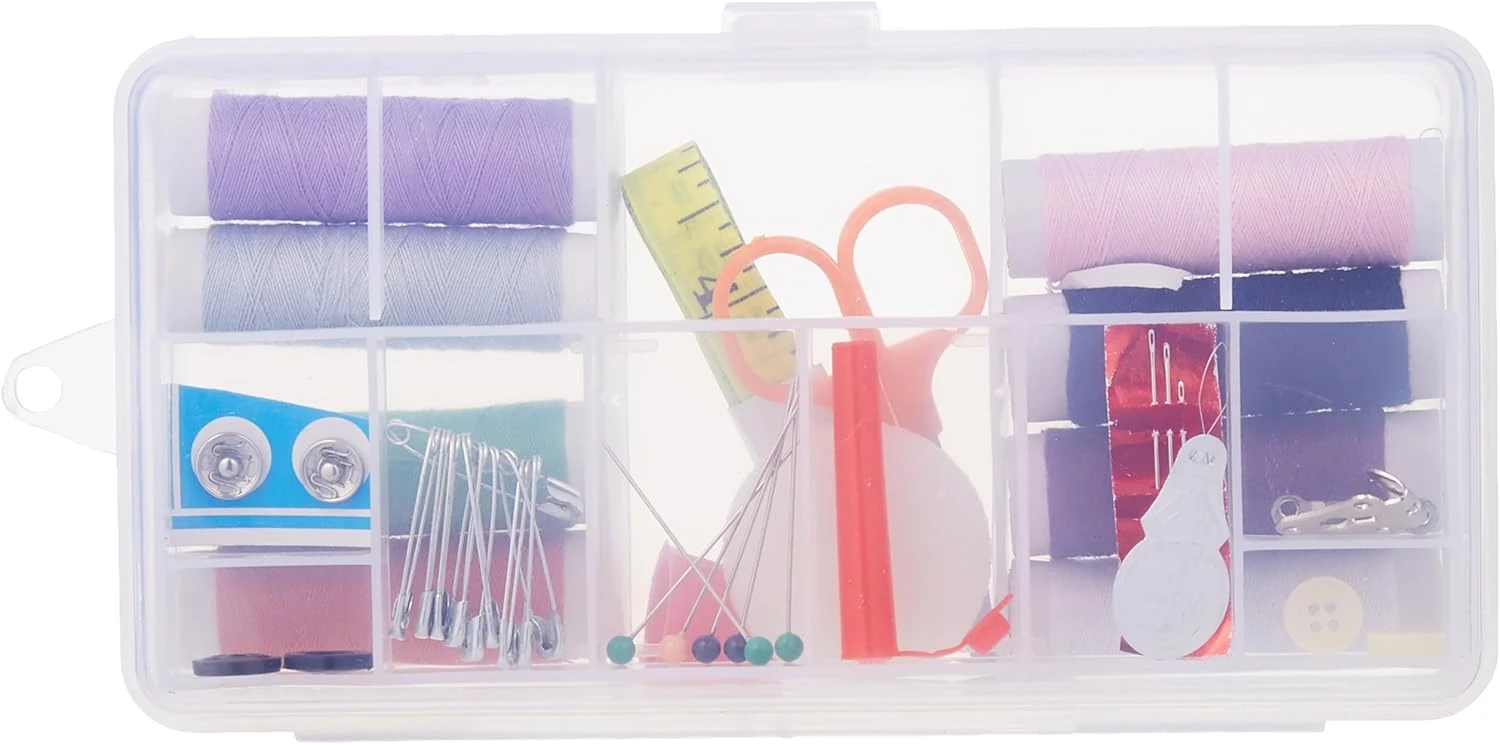 Koopman Sewing Box With 44 Accessories, Clear