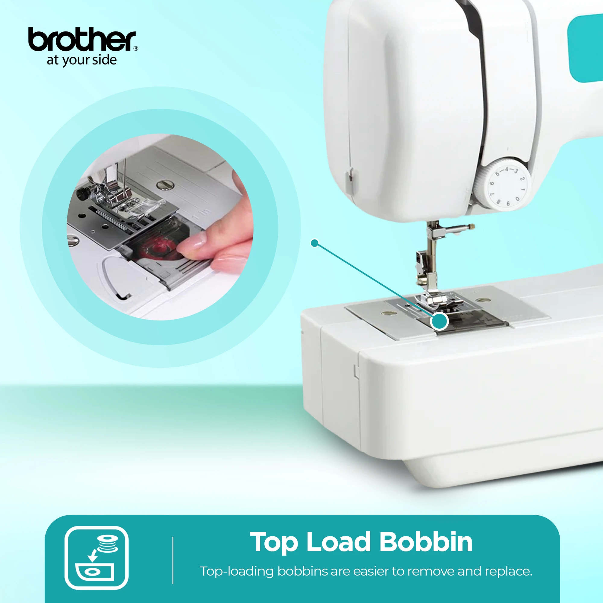 JC14 Compact Electric Sewing Machine | White/Pink color |Made in Vietnam JC14 White