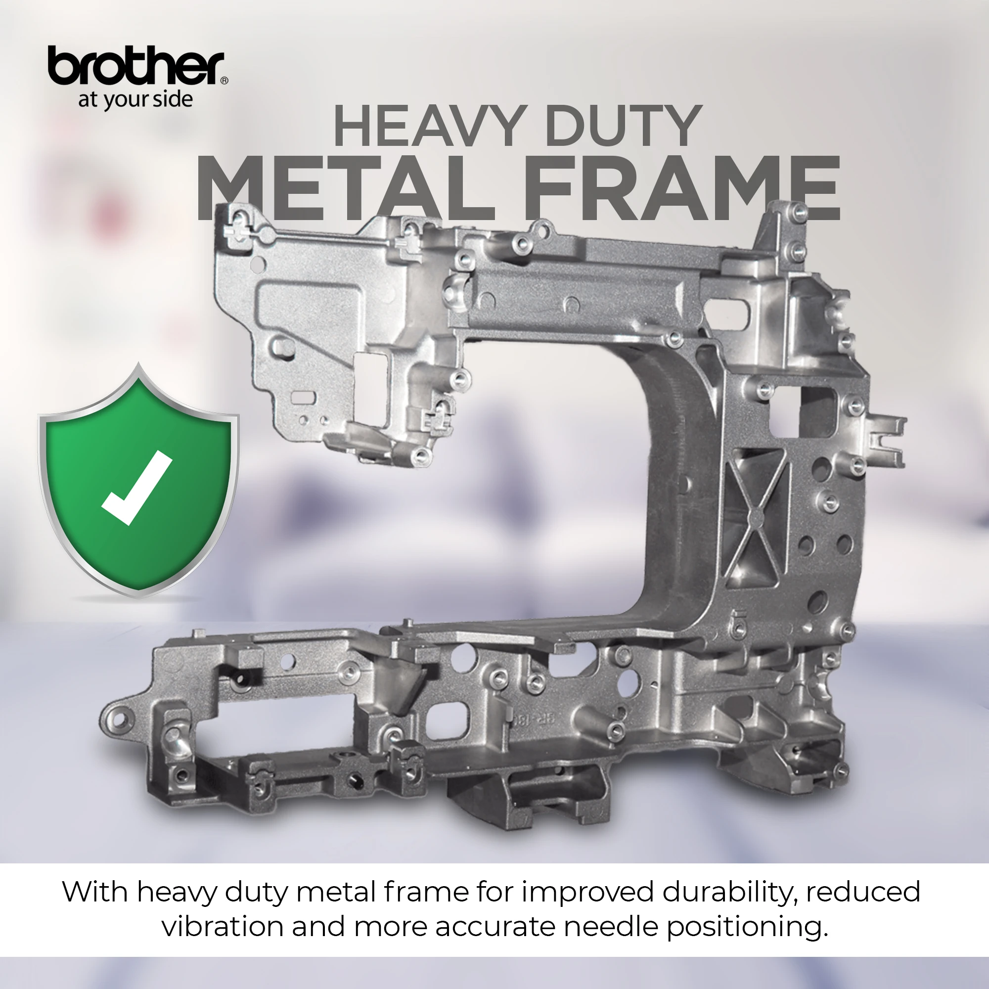 Computerized Electric Sewing Machine With Heavy Duty Metal Frame For Improved Durability And Reduced Vibration And More Accurate Needle Positioning