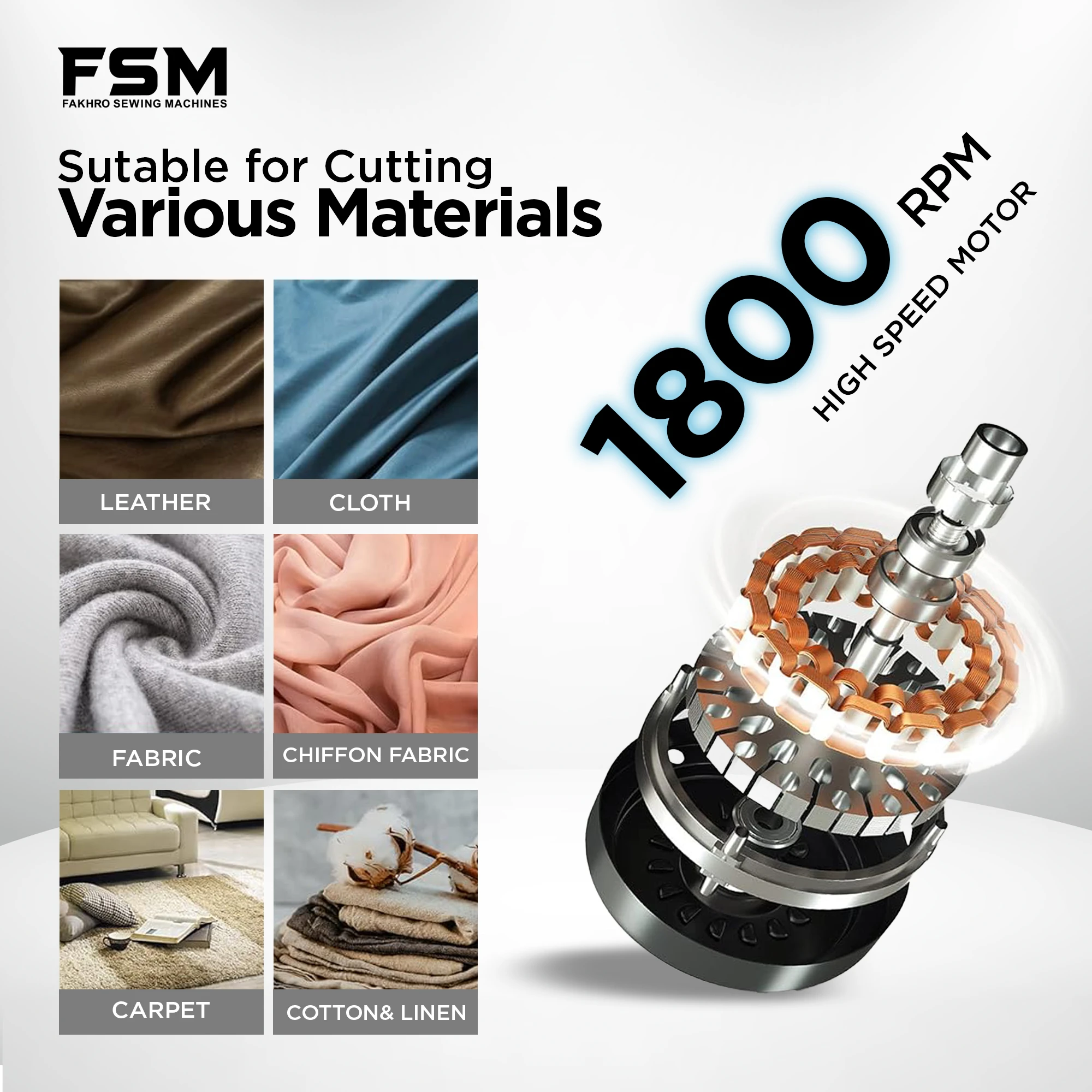 FSM -  90B Heavy-Duty Electric Fabric Cutte
