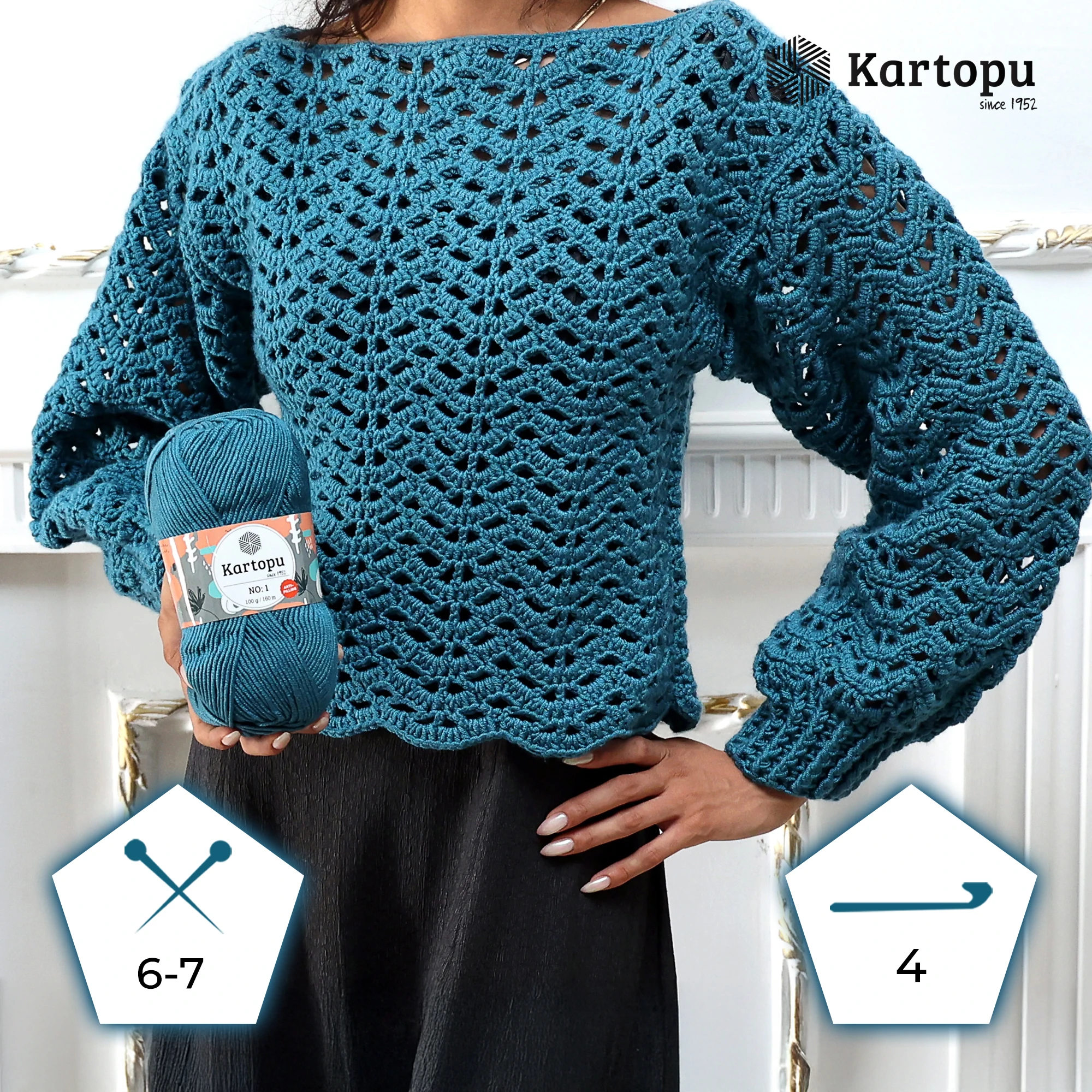 Kartopu K861 No-1 Yarn â€“ 100g, 160m