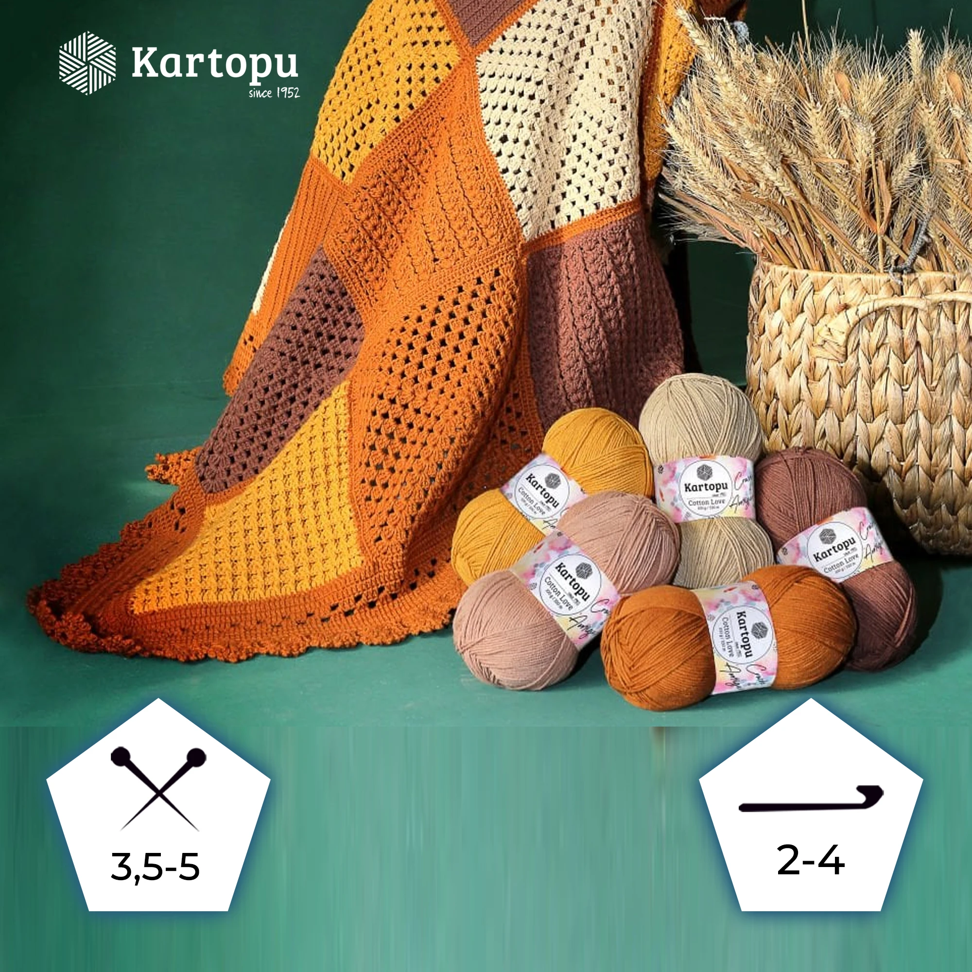 Kartopu K768 Cotton Love Knitting Yarn â€“ 100g, 330m | Soft Cotton-Acrylic Blend for Baby & Kidsâ€™ Projects (Light Pink)