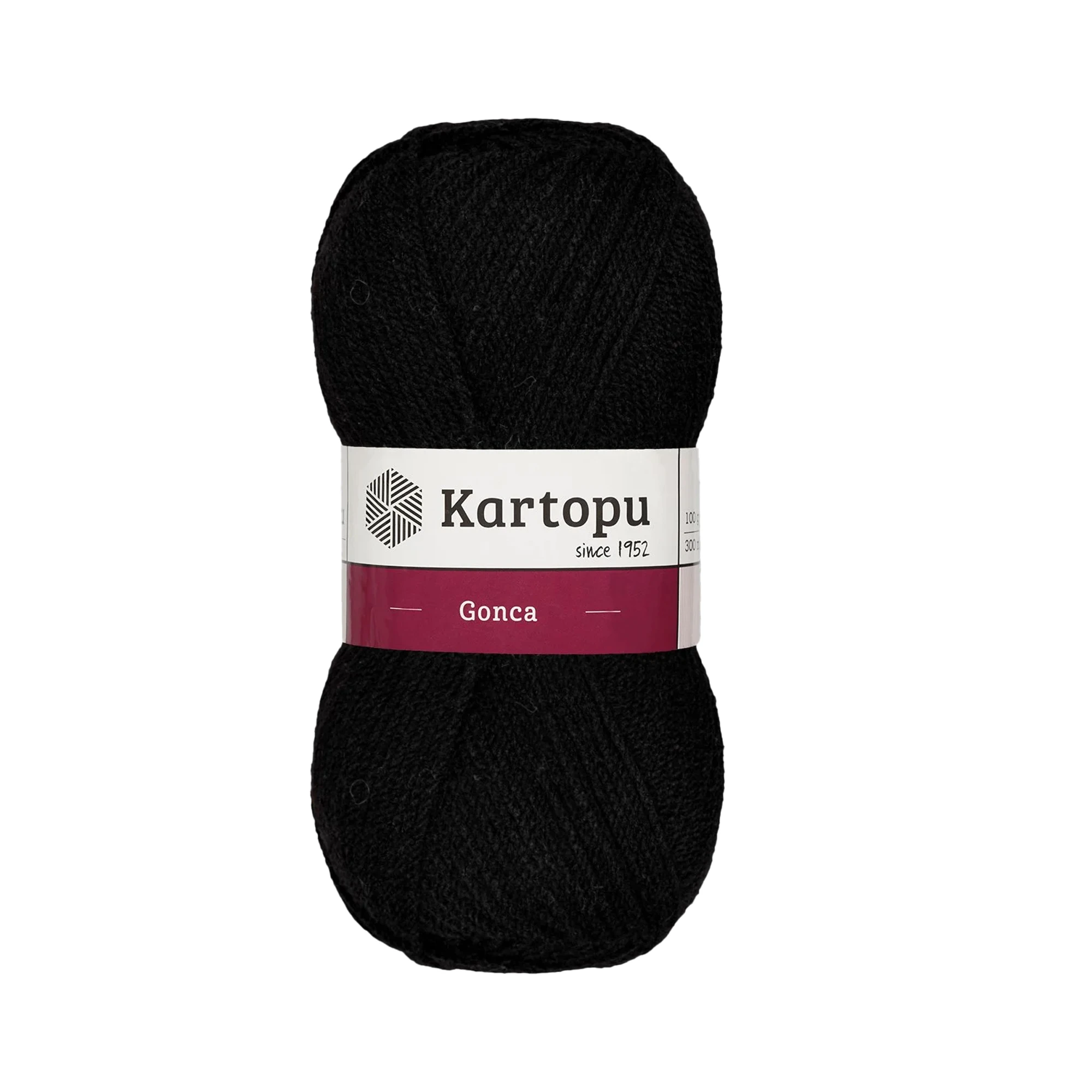 Kartopu K940 Gonca Knitting Yarn â€“ 100g, 300m, Black