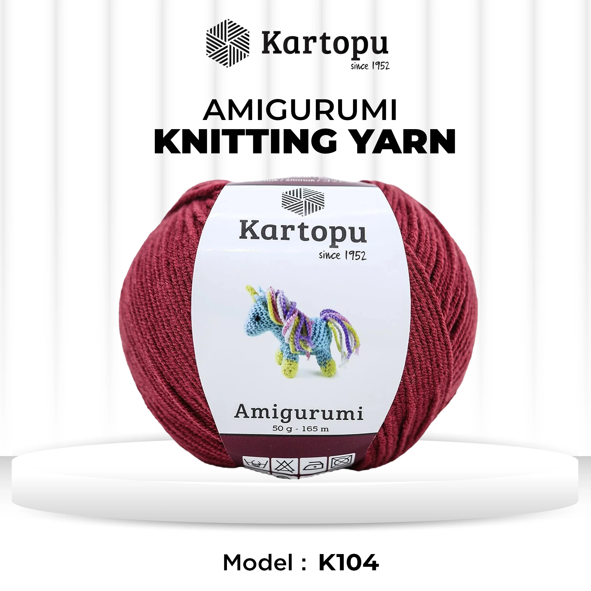 Kartopu K104 Amigurumi Yarn â€“ 50g, 165m | Soft Acrylic-Cotton Blend for Toys & Accessories