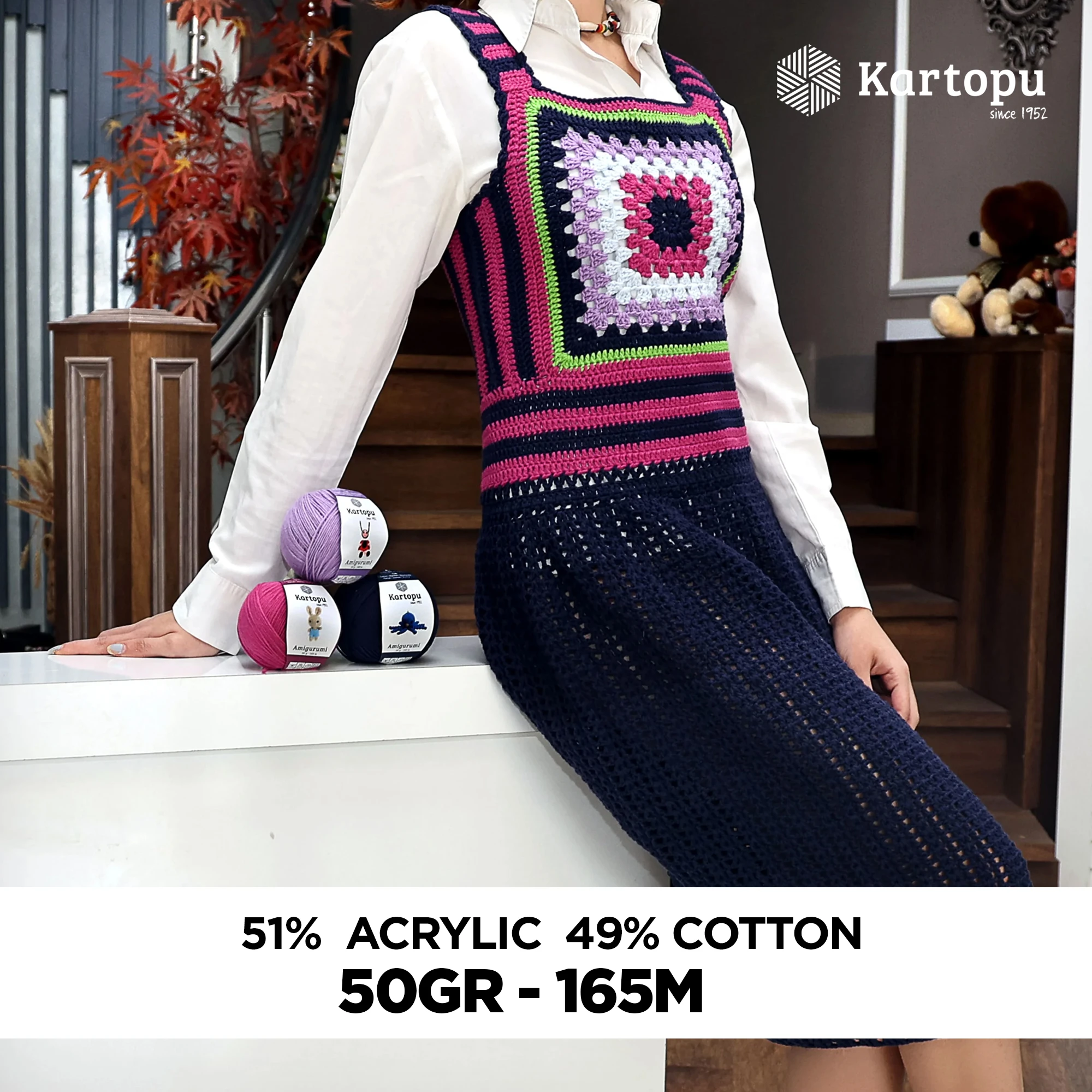 Kartopu K104 Amigurumi Yarn â€“ 50g, 165m | Soft Acrylic-Cotton Blend for Toys & Accessories