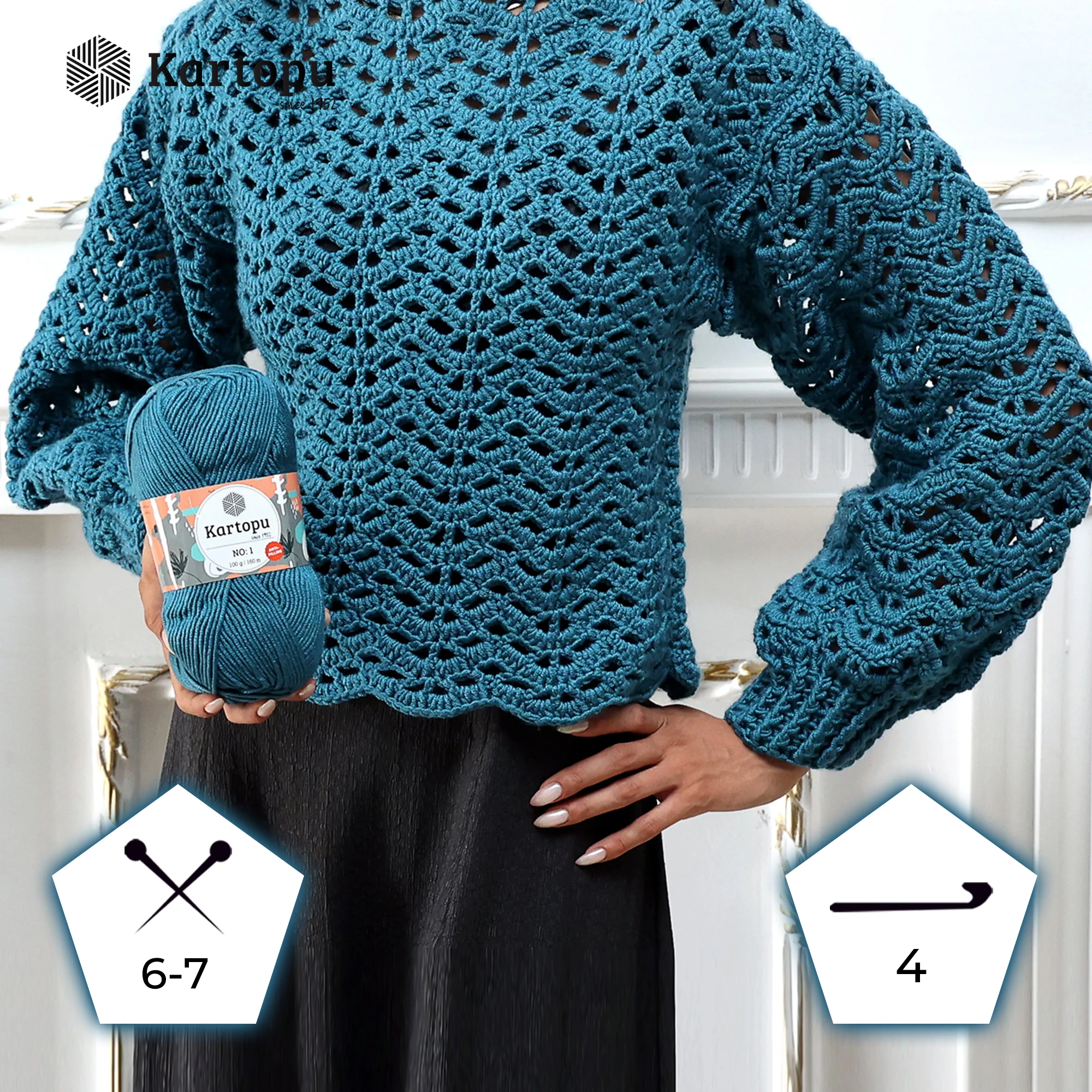 Kartopu K331 No-1 Yarn â€“ 100g, 160m â€“