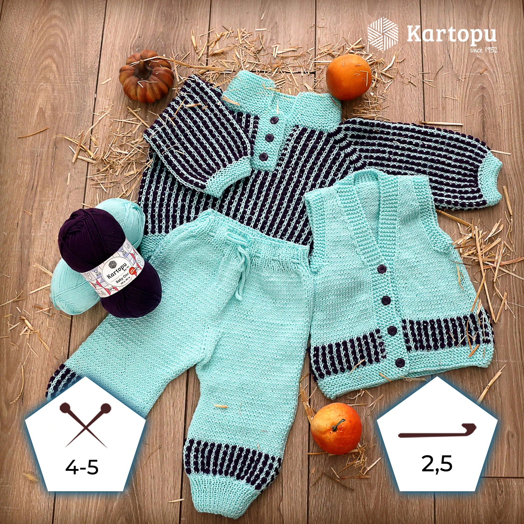 Kartopu K1000 Baby One Knitting Yarn â€“ 100g, 250m | Soft Acrylic Yarn for Babywear & Accessories (Melange Grey)