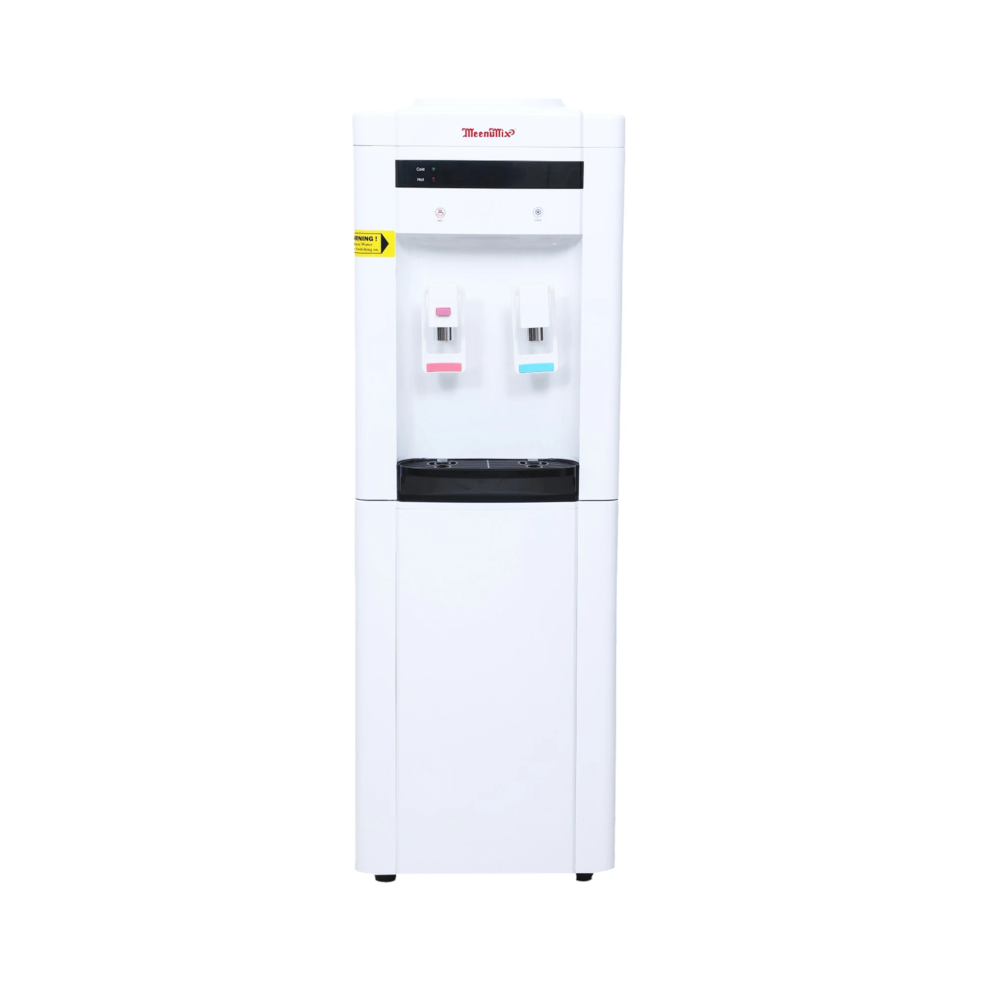 Meenumix Water Dispenser Hot & Cold, Floor Standing, Child Lock, 18.9L bottle can capacity, minimum 5L/Hr Heat and minimum 3L/Hr cooling Capacity, White made in india