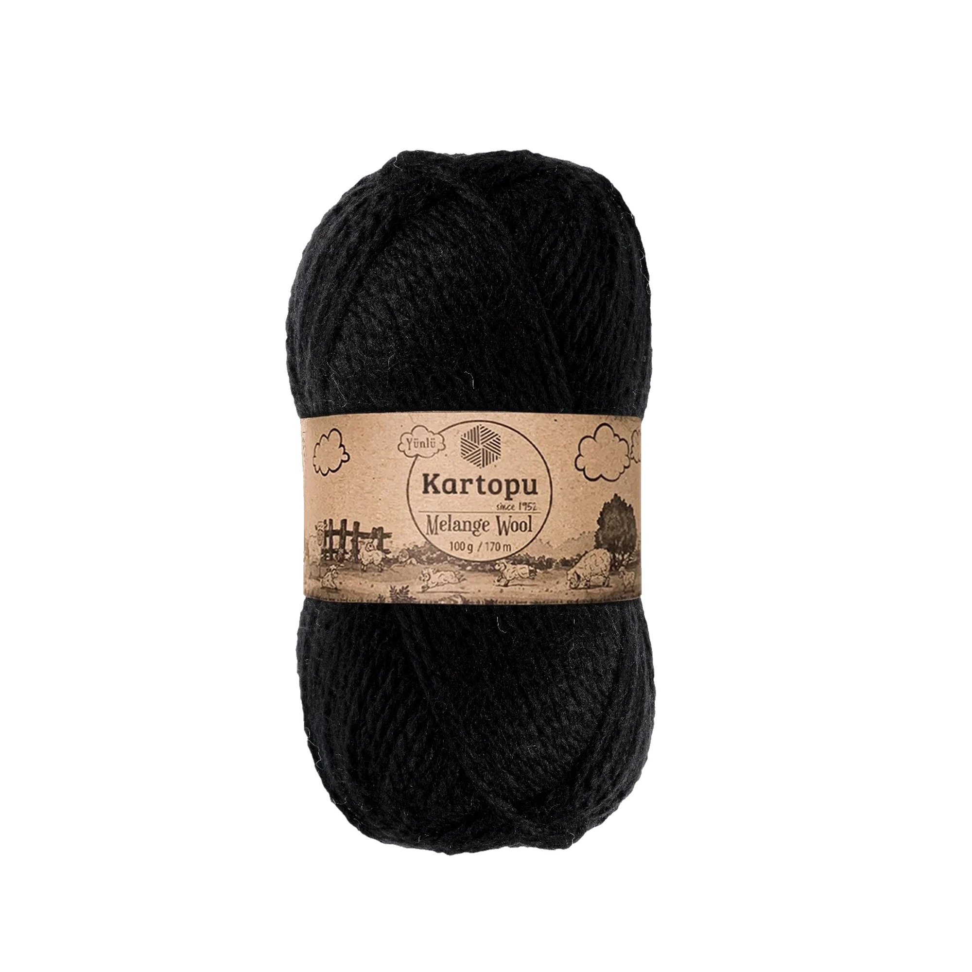 Kartopu K940 Melange Wool Yarn â€“ 100g Soft Acrylic-Wool Blend, 170m â€“ Ideal for Knitting, Crochet & DIY Crafts